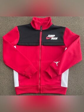 Boys Jordan Nike Jumpman Active Jacket Size 6 ~ Red/Black/White